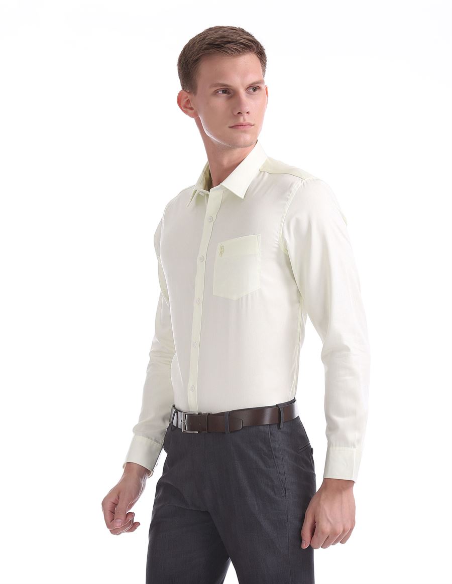 U.S. Polo Assn. Men Casual Wear Solid Shirt